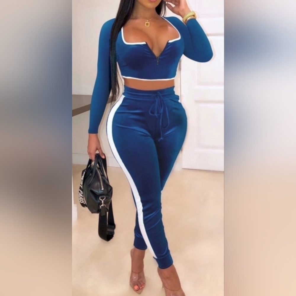 NWT Crop Top & Drawstring Pant Set